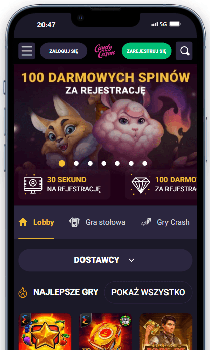 Candy Casino na Telefonie