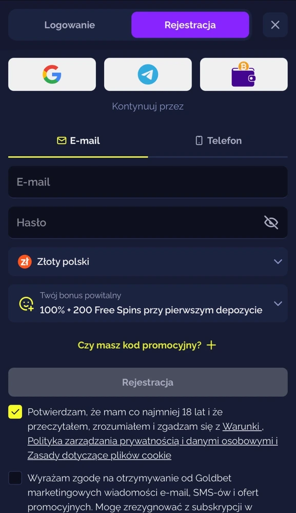 aktywacja goldbet kody promocyjne 2