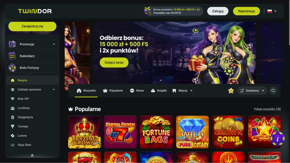 aktywacja twindor bonus bez depozytu 1