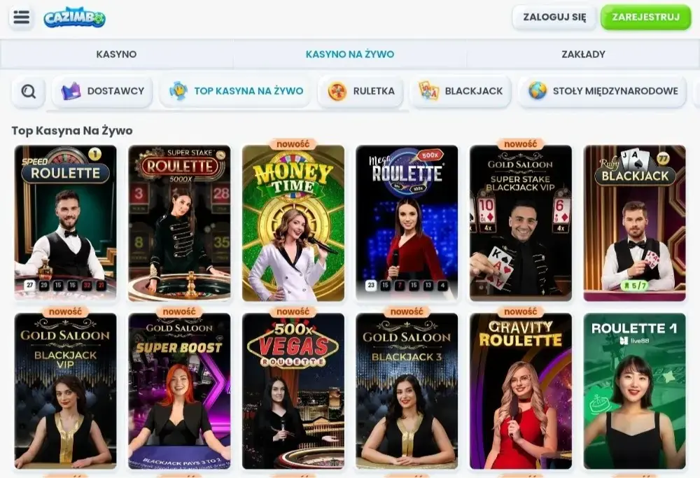 cazimbo kasyno na żywo