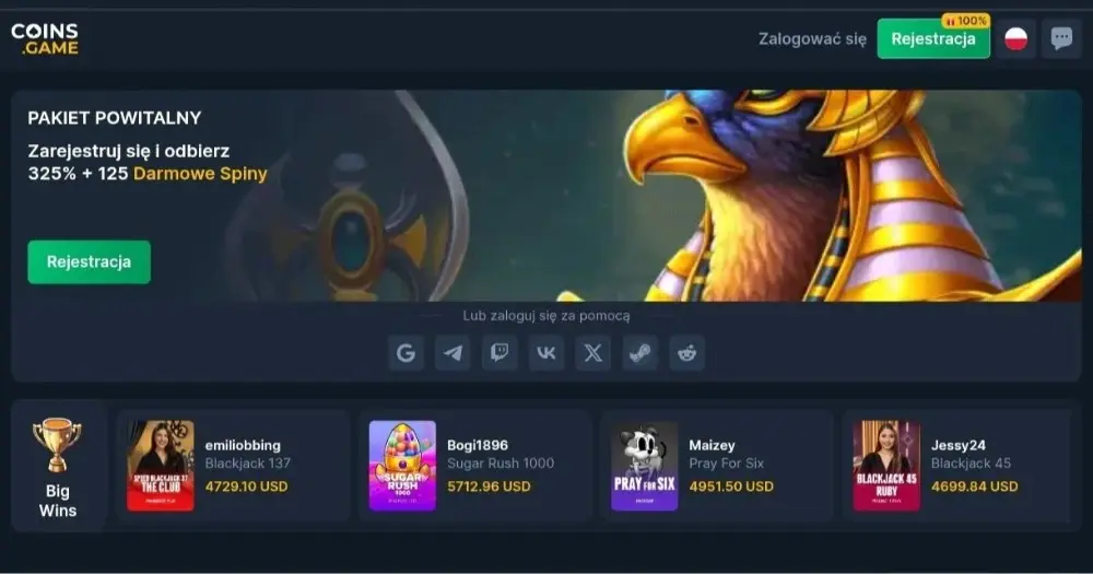 coins game casino strona