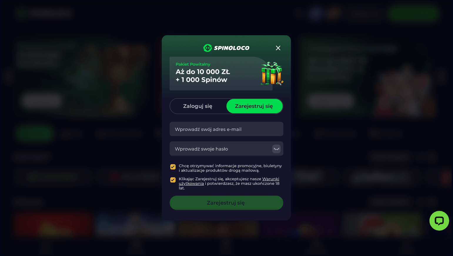 Wypełnij formularz Spinoloco