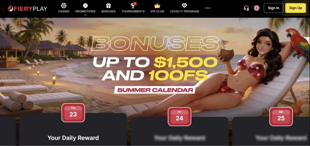 fiery play casino bonus na lato
