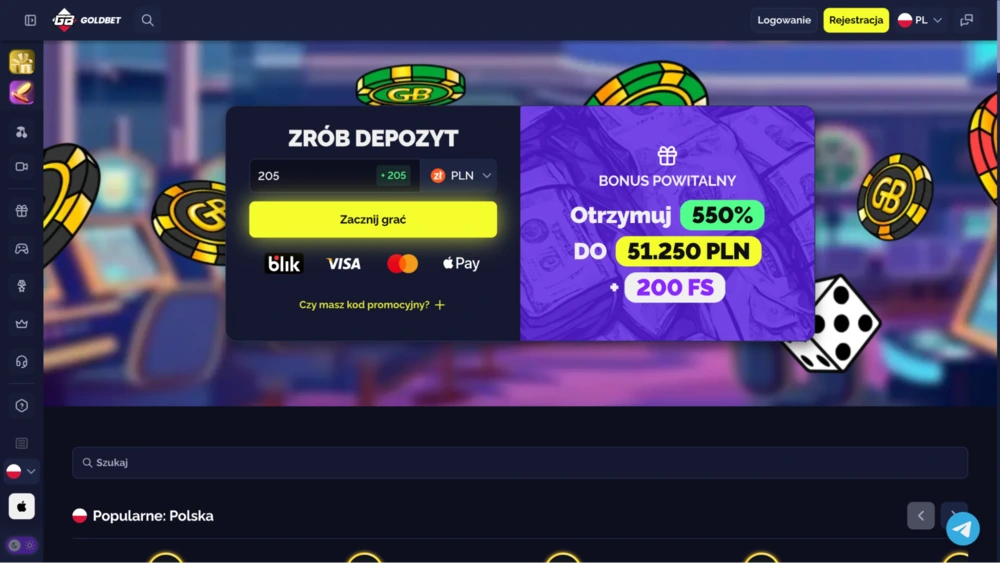 goldbet casino rejestracja strona glowna