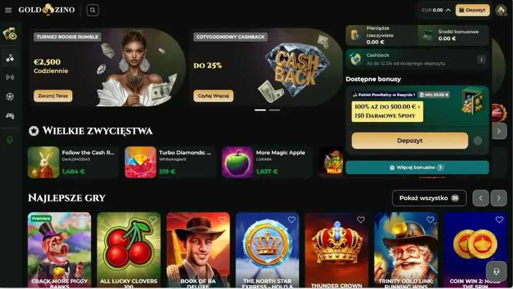 goldzino więcej bonusów
