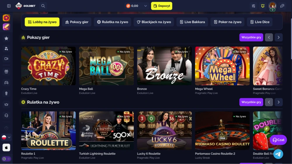 gry na zywo goldbet kasyno
