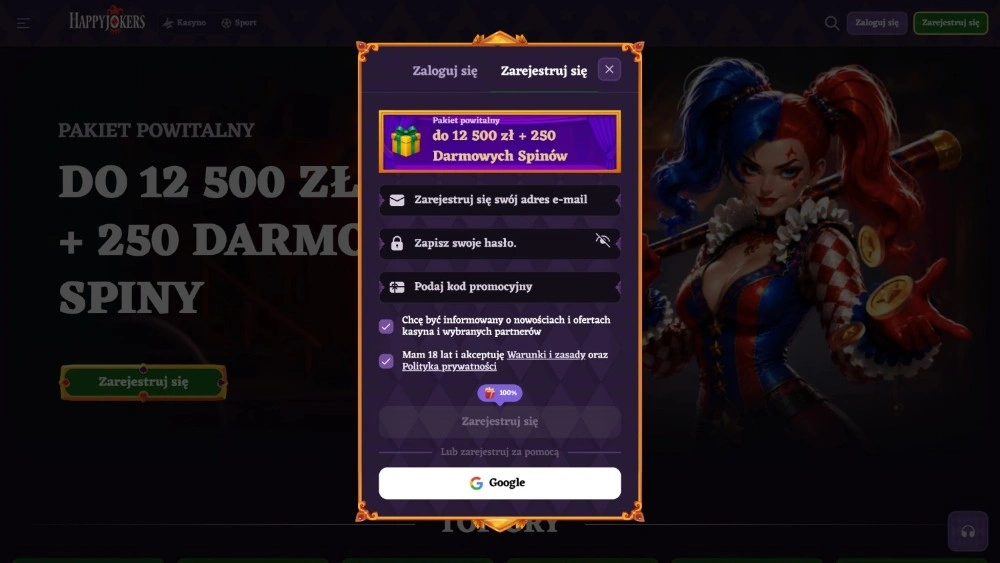 happy jokers casino rejestracja