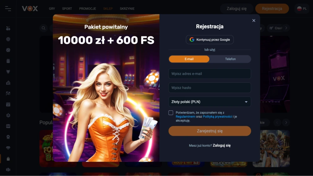 jak odebrac vox casino bonusy bez depozytu 2