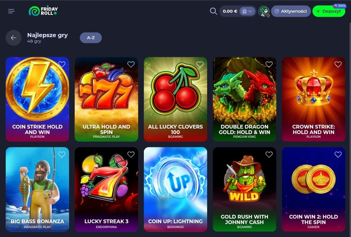 katalog gier fridayroll