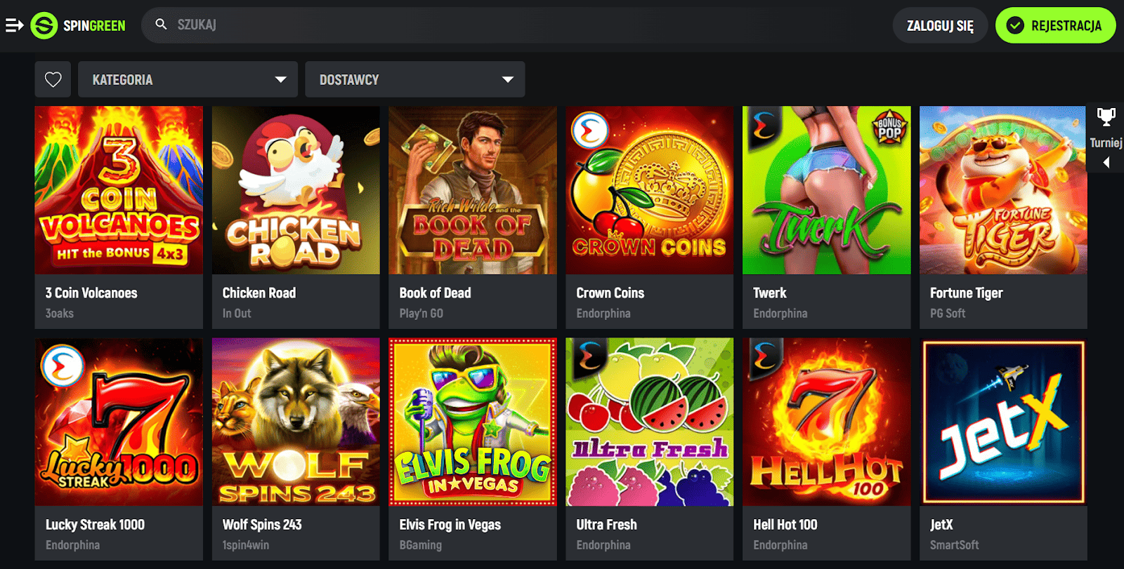 kolekcja gier online w spingreen