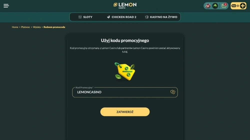 lemon casino kod promocyjny za depozyt
