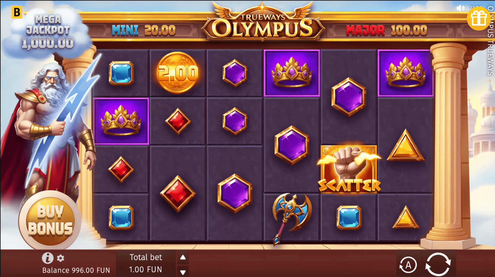 olympus trueways slot na ghzd
