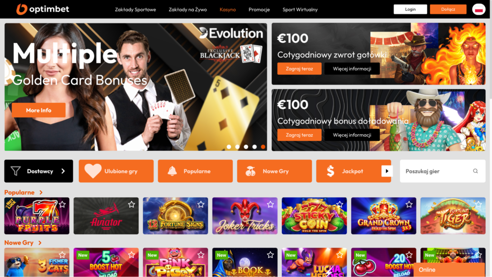 optimbet casino strona glowna