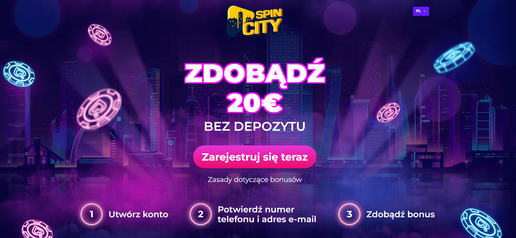spin city 20 eur