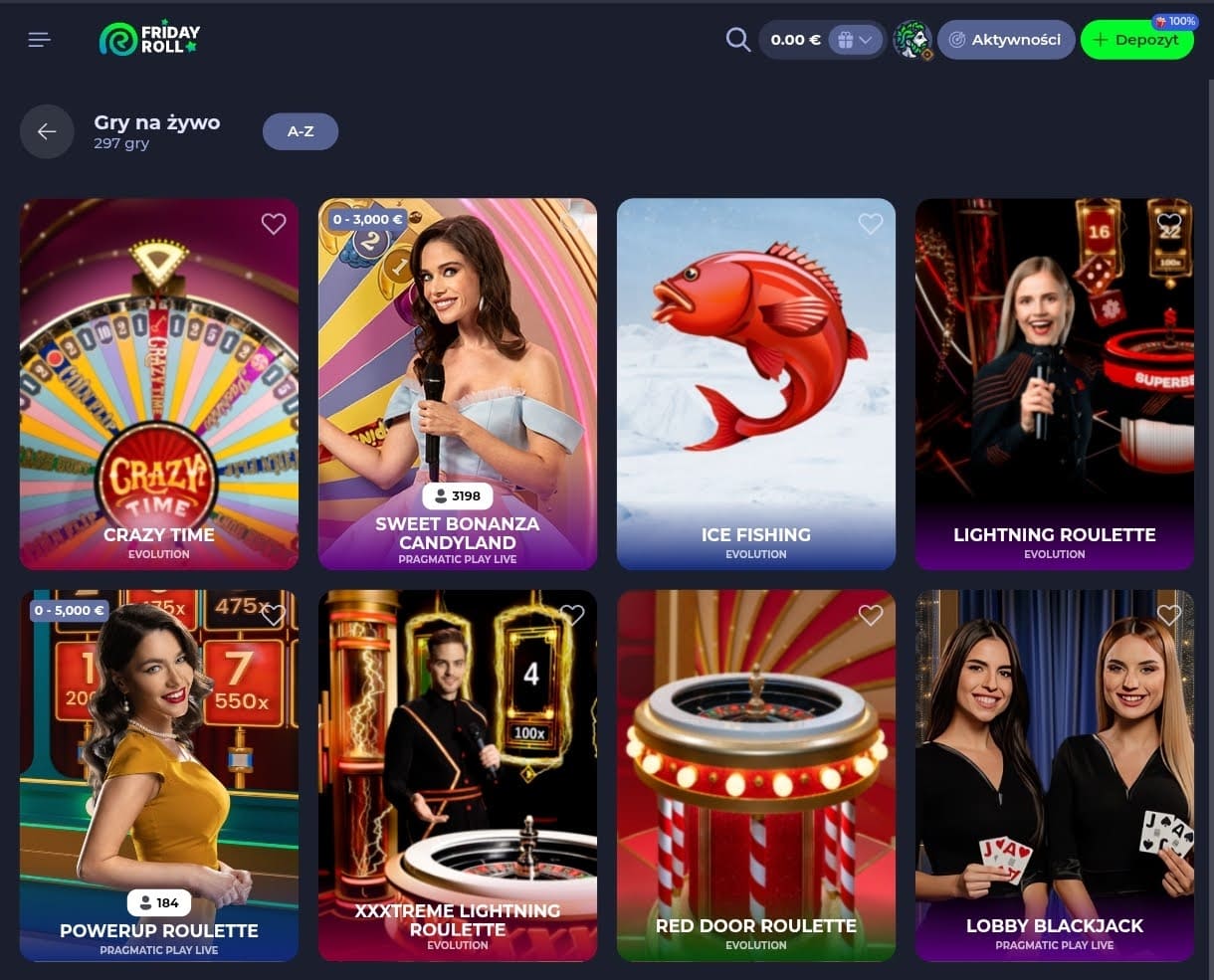 stoly z krupierem fridayroll