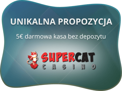 Bonus bez depozytu SuperCat – 5 EUR darmowych pieniędzy