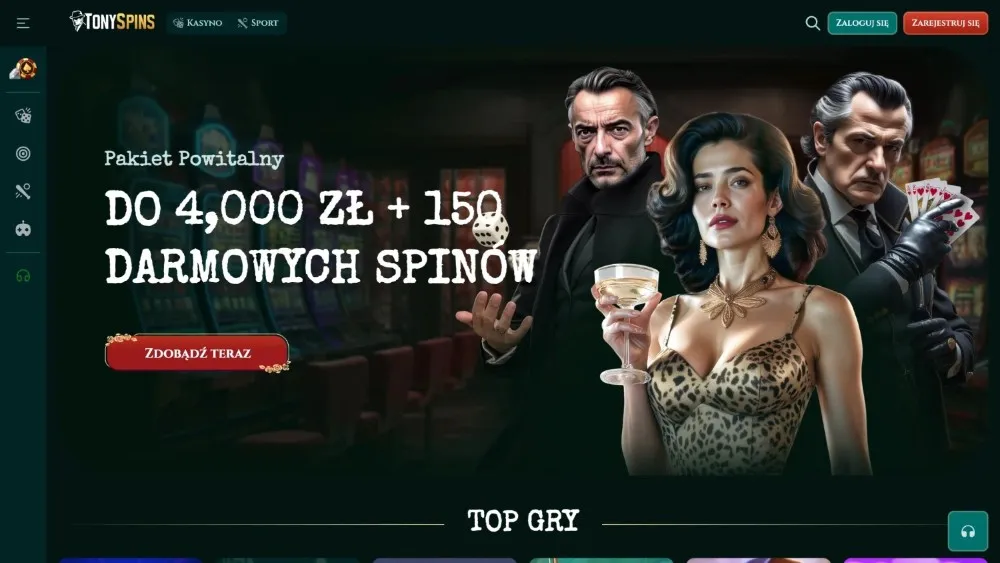 tony spins casino strona