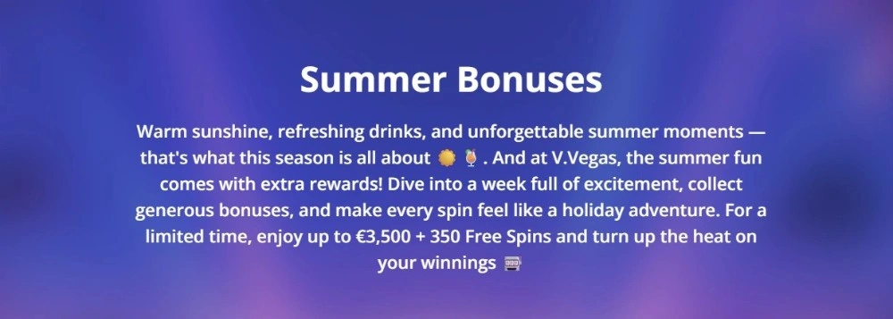 v.vegas casino bonus na lato